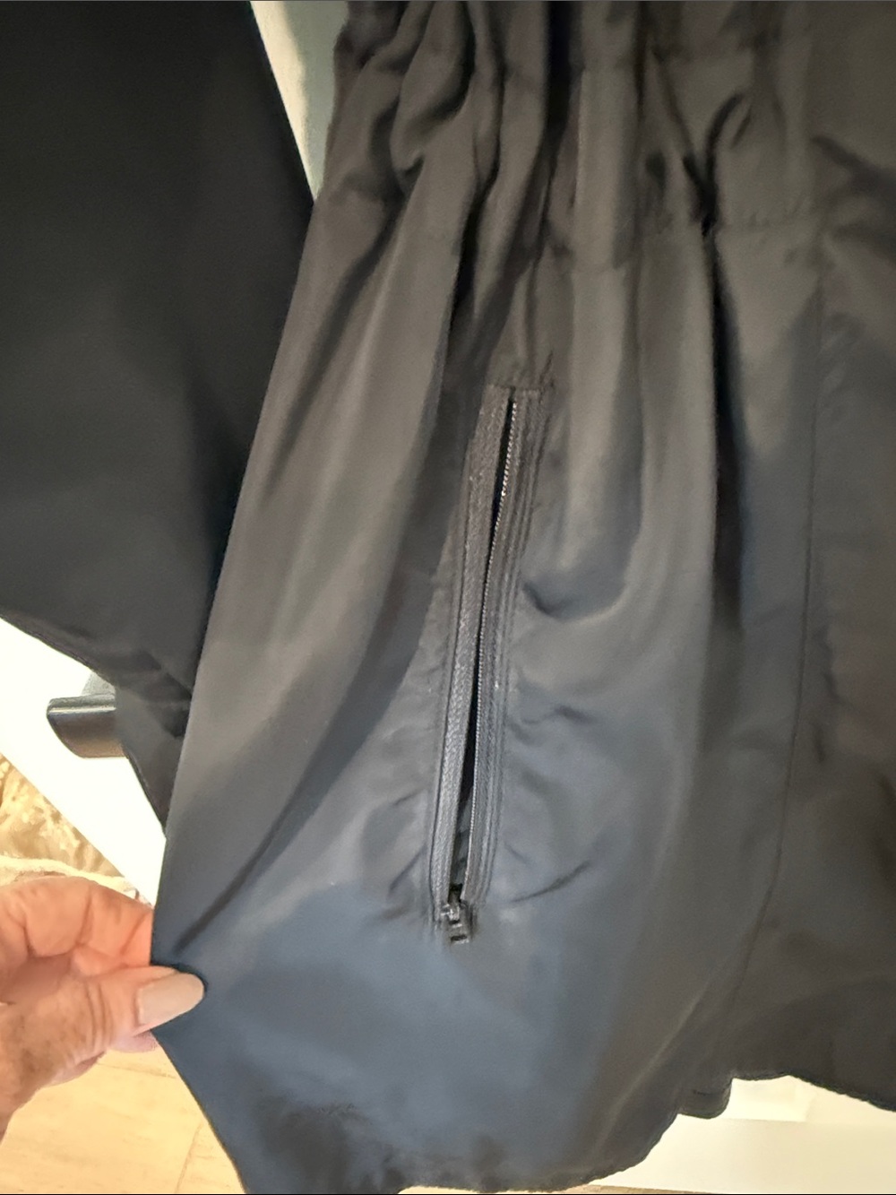 Athleta Black Hooded Lightweight rain Coat - Picture 4 of 7